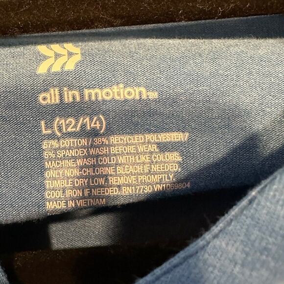 All In Motion Boys Hooded T-Shirt Blue and Gray Short Sleeve Large (12/14) - Picture 9 of 10